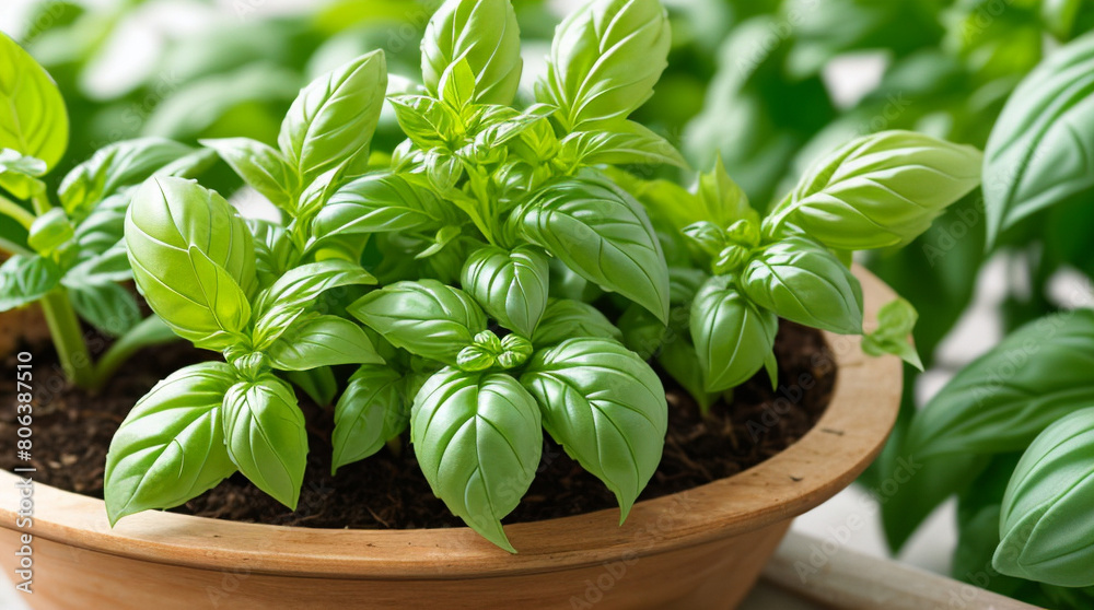 green leaf clover, basil, background, herbs green leaf clover, basil, background, herbs