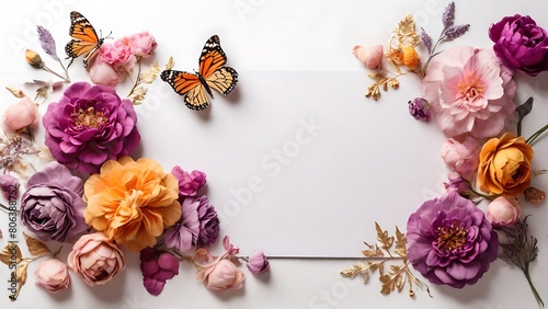Fluttering Blooms: A Canvas for Creativity