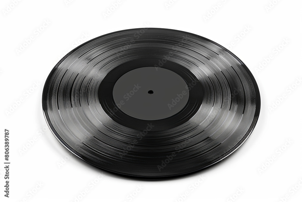 Black vinyl record isolated on white background Black vinyl record isolated on white background