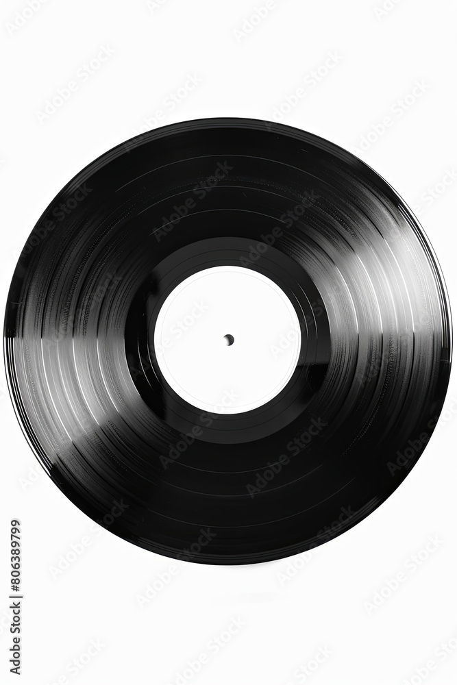Black vinyl record isolated on white background Black vinyl record isolated on white background