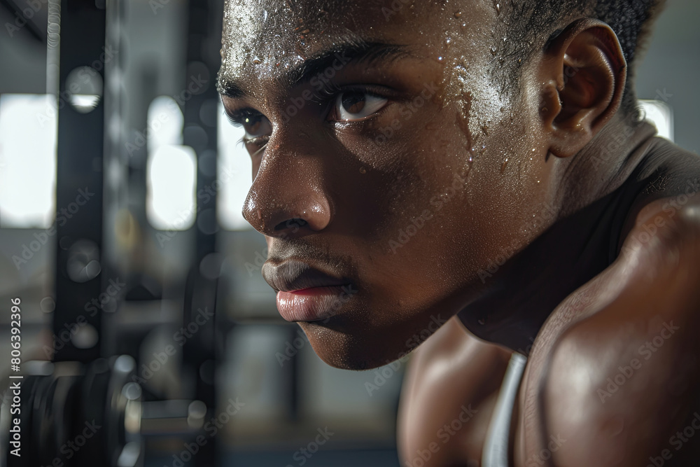 Young athlete getting ready for crossfit training
Young athlete getting ready for crossfit training