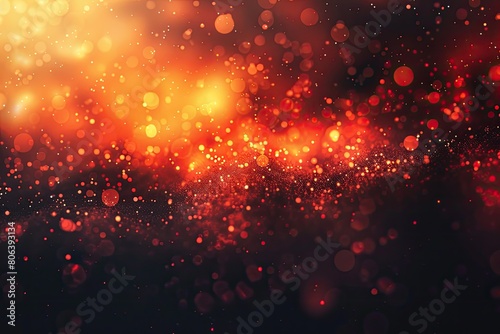A bright orange background with a lot of small red dots. The dots are scattered all over the background and are of different sizes