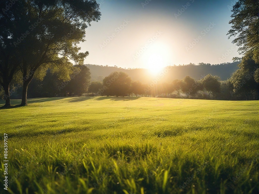 Obraz premium sunset in the field