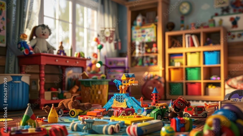 A collection of toys and games, such as board games or puzzles, that reflect a love of play and a commitment to family time