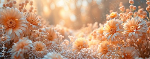 Decorations with predominantly white floral backgrounds are suitable for wedding designs