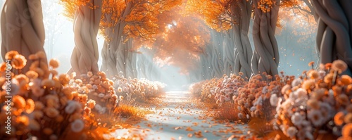 Decorations with predominantly white floral backgrounds are suitable for wedding designs