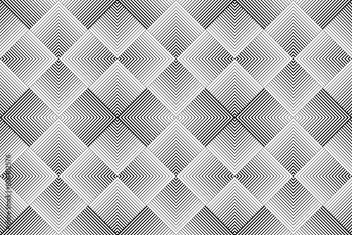 Abstract Seamless Geometric Halftone Black and White Pattern. Striped Lines Texture.