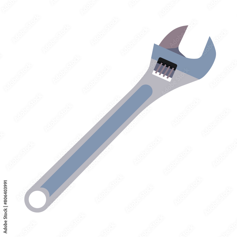 Adjustable Wrench for Home Repairs and Professional Maintenance, Vector Flat Illustration Design Adjustable Wrench for Home Repairs and Professional Maintenance, Vector Flat Illustration Design