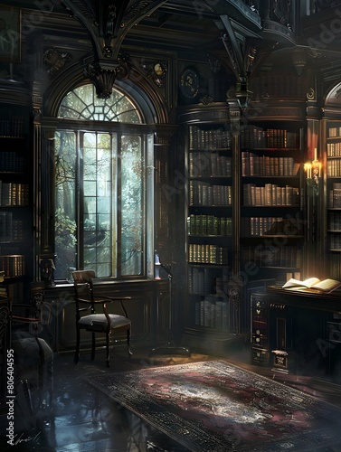 A Captivating Nook of Intrigue and Enchantment in a Historic Library