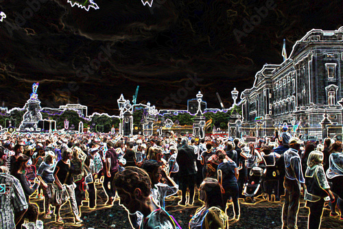 Crowds London England 