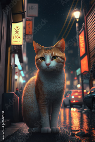 A cat in tokyo street © Heisenberg1992