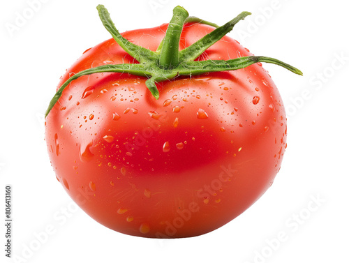 A Single Tomato with a Transparent Background PNG