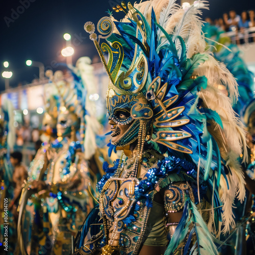 Vibrant Rio Carnival Celebration Scene at Night © HustlePlayground