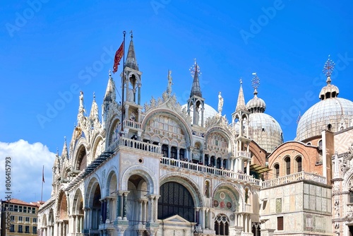 Italy, Venice, April 25, 2024. St. Mark's Basilica in Italy in the city of Venice ©  Mila Lazo