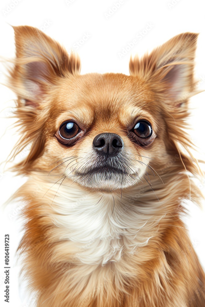 Mystic portrait of Chihuahua, Isolated on white background Mystic portrait of Chihuahua, Isolated on white background