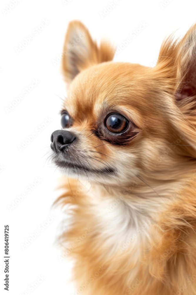 Mystic portrait of Chihuahua, Isolated on white background