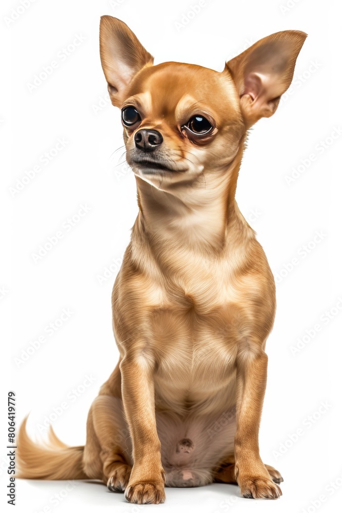 Mystic portrait of Chihuahua, Isolated on white background