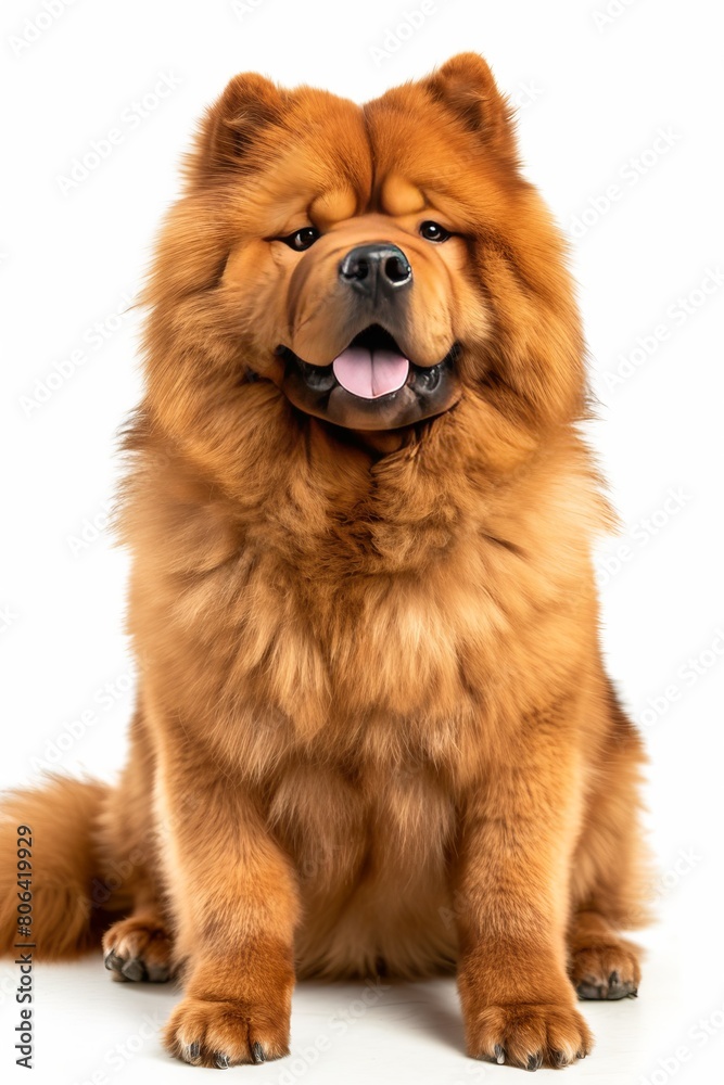 Mystic portrait of Chow Chow, Isolated on white background Mystic portrait of Chow Chow, Isolated on white background