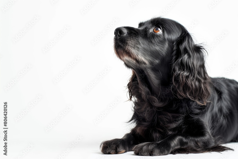 Mystic portrait of Cocker Spaniel, Isolated on white background Mystic portrait of Cocker Spaniel, Isolated on white background