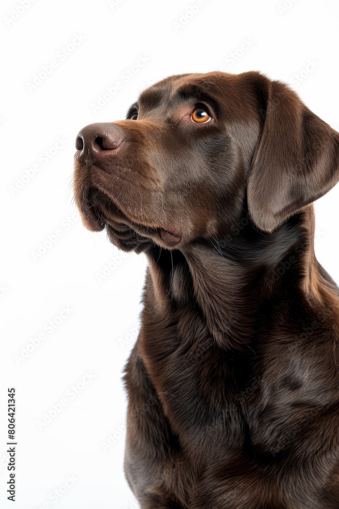 Mystic portrait of Labrador Retriever, Isolated on white background