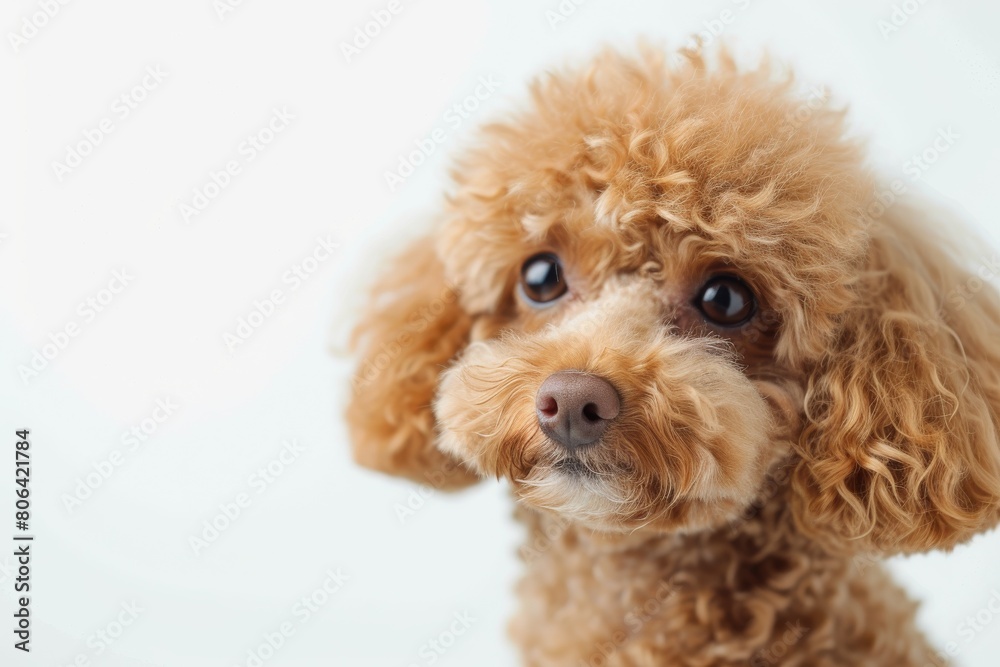 Mystic portrait of Poodle, Isolated on white background Mystic portrait of Poodle, Isolated on white background