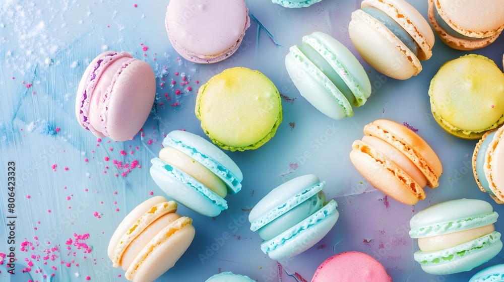 varied and colorful macaroons, delicious sweet and tasty dessert varied and colorful macaroons, delicious sweet and tasty dessert