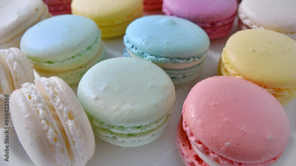 varied and colorful macaroons, delicious sweet and tasty dessert varied and colorful macaroons, delicious sweet and tasty dessert
