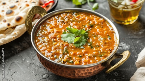 Delicious dal Indian ethnic food. Generative Ai