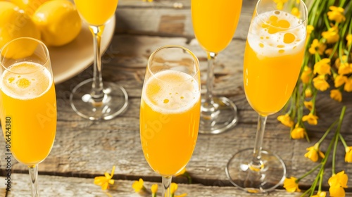 Mimosa Drink made with champagne and orange juice