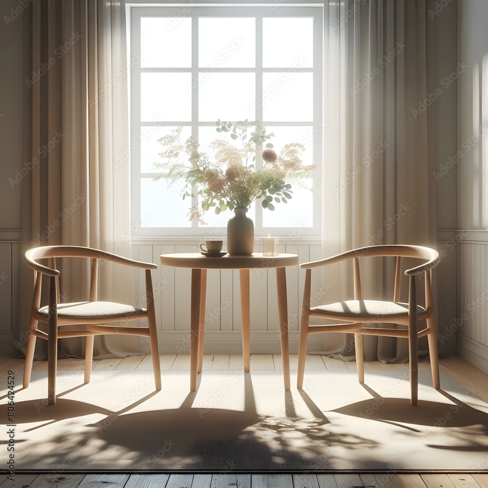 Fototapeta premium living room interior with two chair