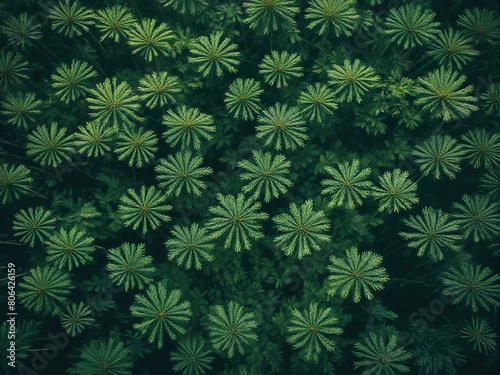 green background with flowers