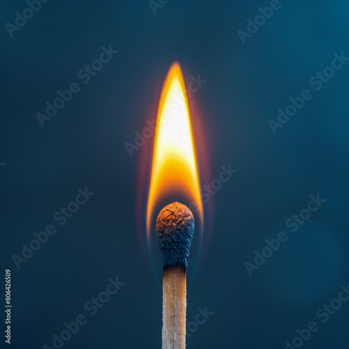 Close-up of a Burning Match Tip