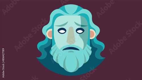 A stoic mask emotionless and serene an embodiment of the Stoic belief in logic over emotions.. Vector illustration