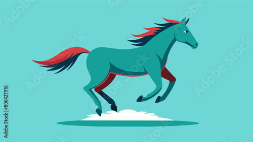 As they perform a piaffe the horse seems to float effortlessly showcasing their impressive collection and balance.. Vector illustration