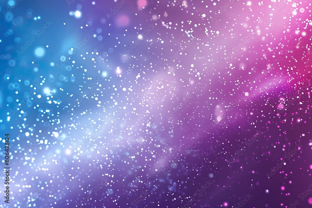 A colorful background with purple and blue swirls and a lot of sparkles