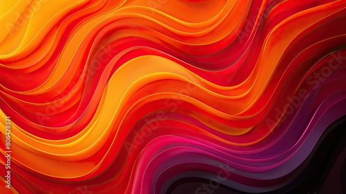 A colorful  wavy orange and purple background with a black line in the middle