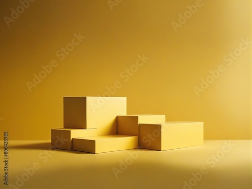 3d golden cubes
