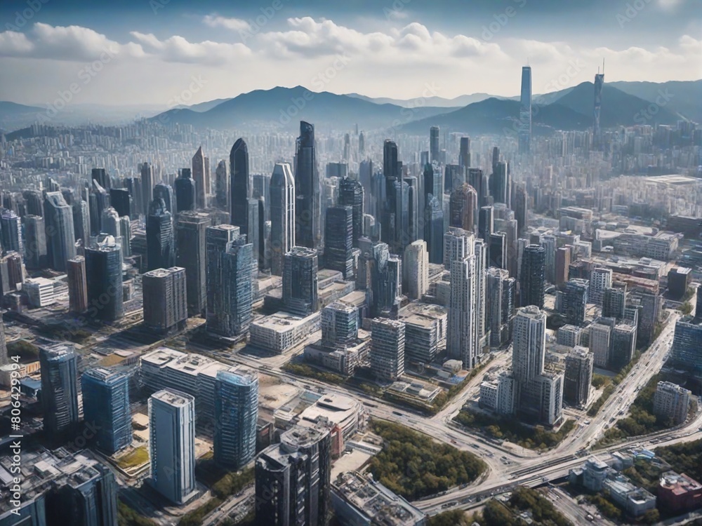 Obraz premium city cityscape