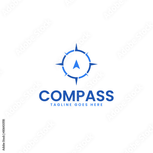 Compass logo design template vector illustration idea