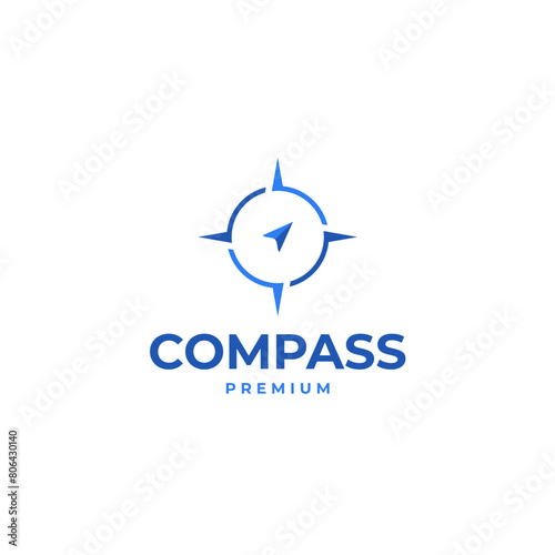 Compass logo design template vector illustration idea