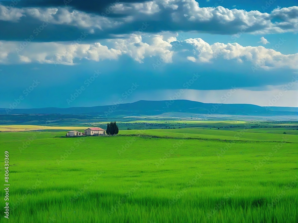 Obraz premium tractor in field