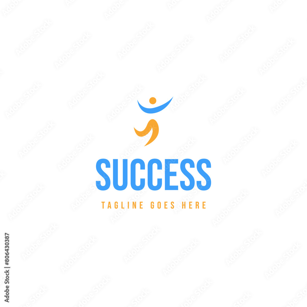 Success people logo design template vector illustration idea
