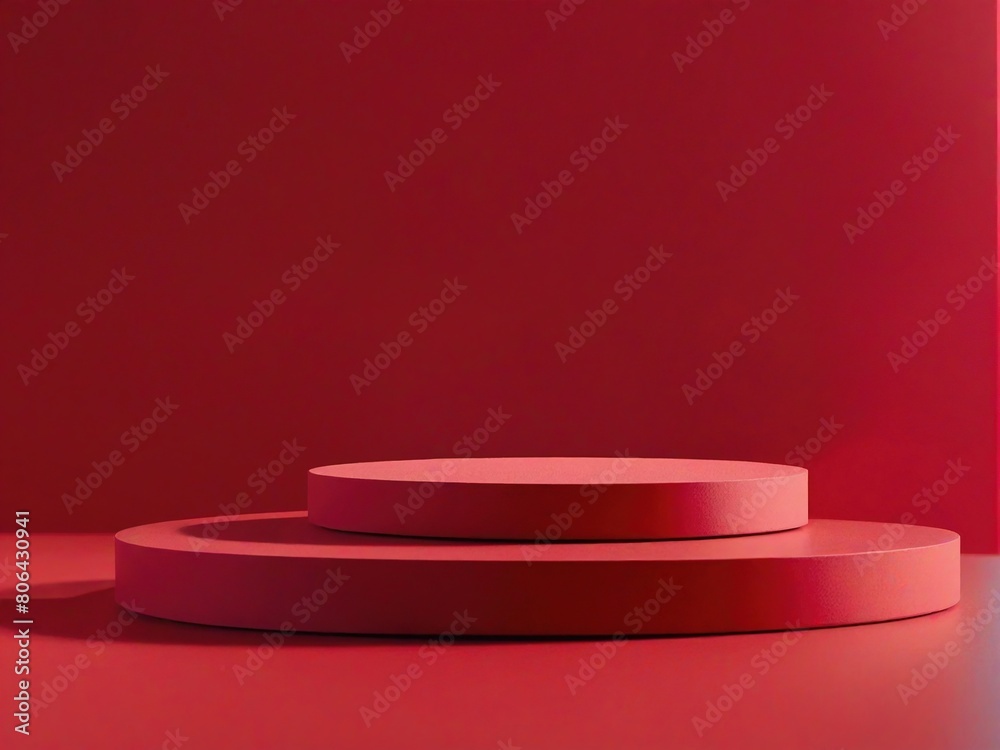 empty podium on red background empty podium on red background