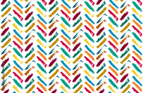 Abstract geometric pattern. Painting brush pattern.