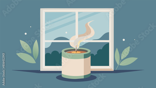 The soft crackle of a wood wick candle releasing the earthy fragrance of sandalwood and bergamot as a soft breeze flows through an open window..