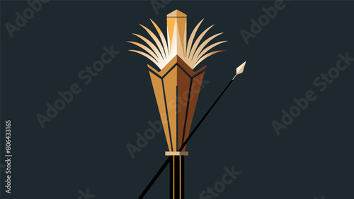 A sleek and stylish Art Deco cigarette holder a nod to the extravagant and gl lifestyles of the 1920s.. Vector illustration