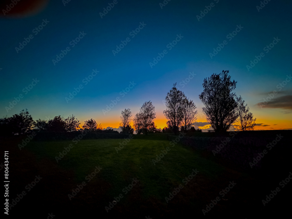 Sunset view at a public park in East Auckland, Autumn, New Zealand. Sunset view at a public park in East Auckland, Autumn, New Zealand.