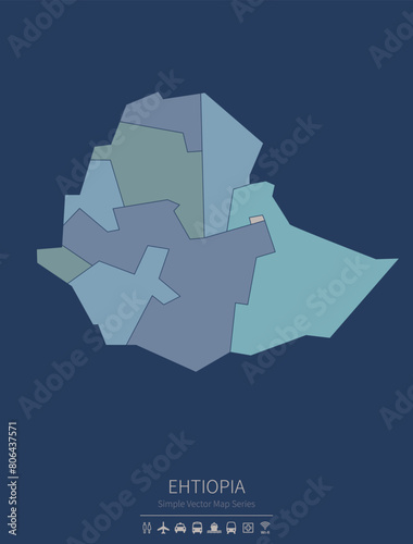 ethiopia map.
a simple map ...