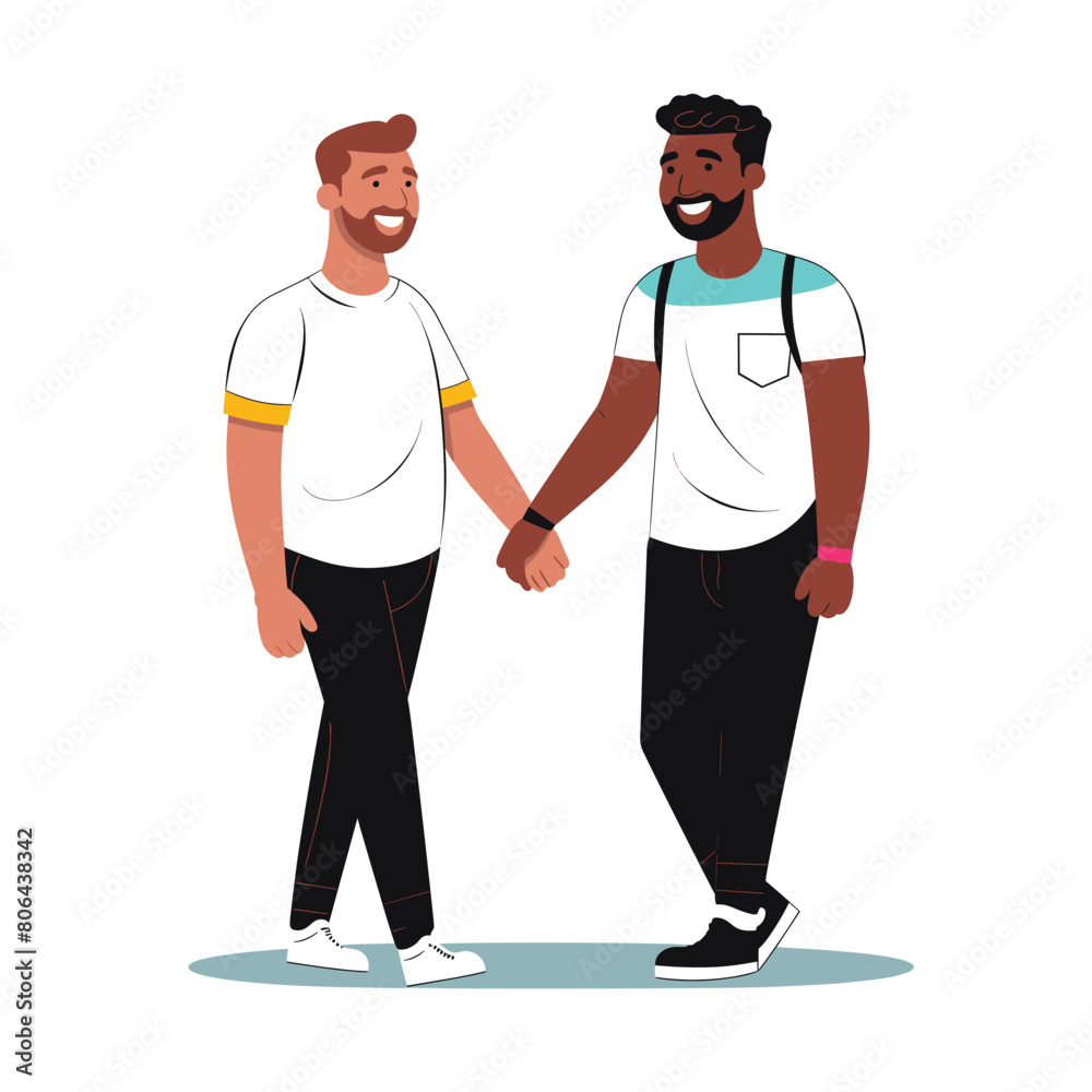 Two men handshake greeting friendship multicultural ethnic diversity. Male characters smiling exchanging handshakes friendly gesture. Casual attire, diverse men showing respect agreement cooperation Two men handshake greeting friendship multicultural ethnic diversity. Male characters smiling exchanging handshakes friendly gesture. Casual attire, diverse men showing respect agreement cooperation