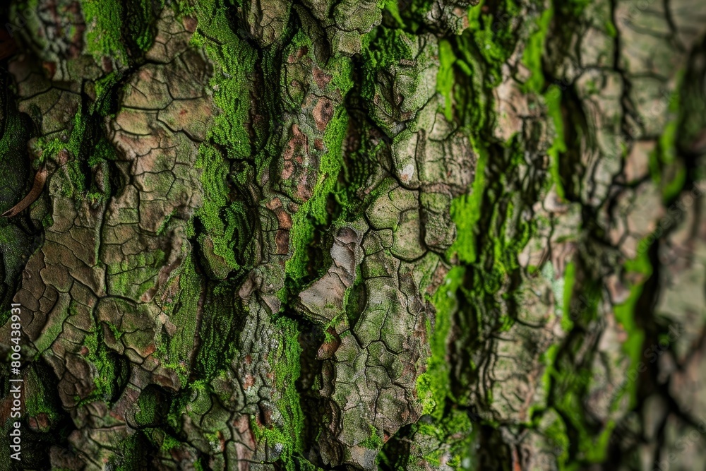 Lush Mossy Bark Texture Highlights Earthy Tones in Cinematic Close-Up Nature Photography Lush Mossy Bark Texture Highlights Earthy Tones in Cinematic Close-Up Nature Photography